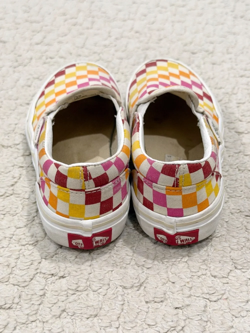 Kids Vans Checked Slip Ons Size 1